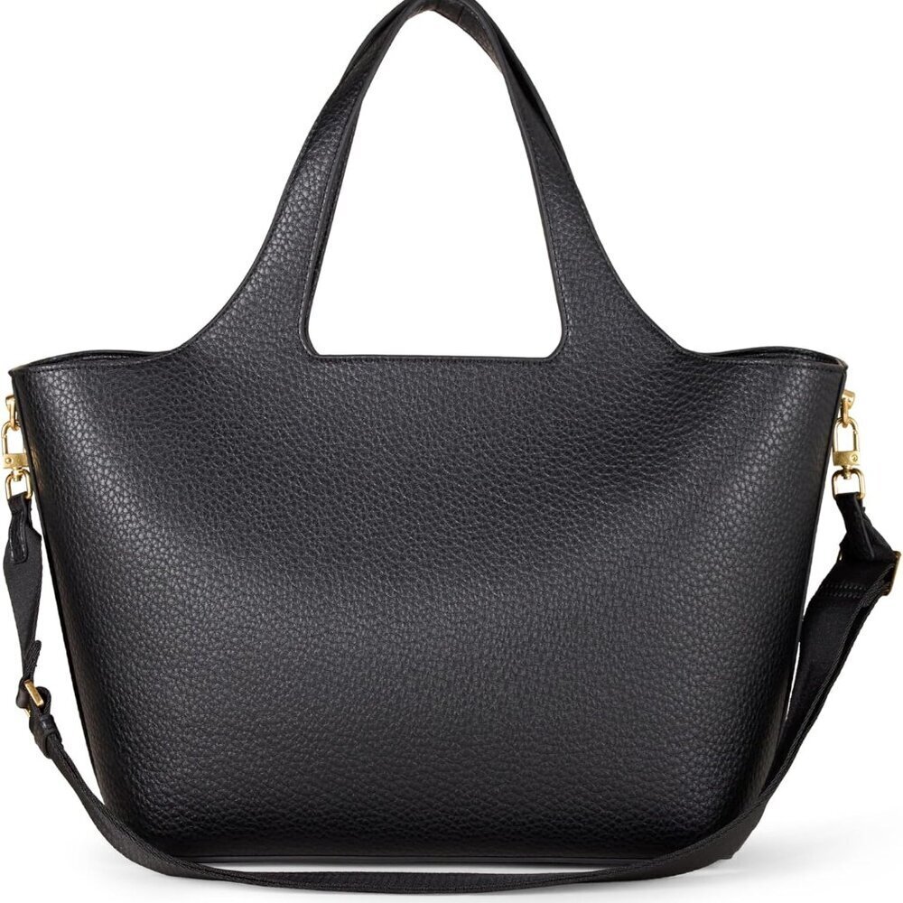 Women's Faux Leather Tote Bag with Adjustable Strap for Daily Use